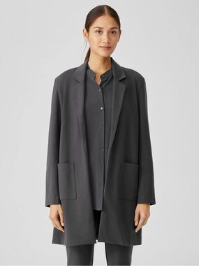 Eileen Fisher Longline Blazer - Black
